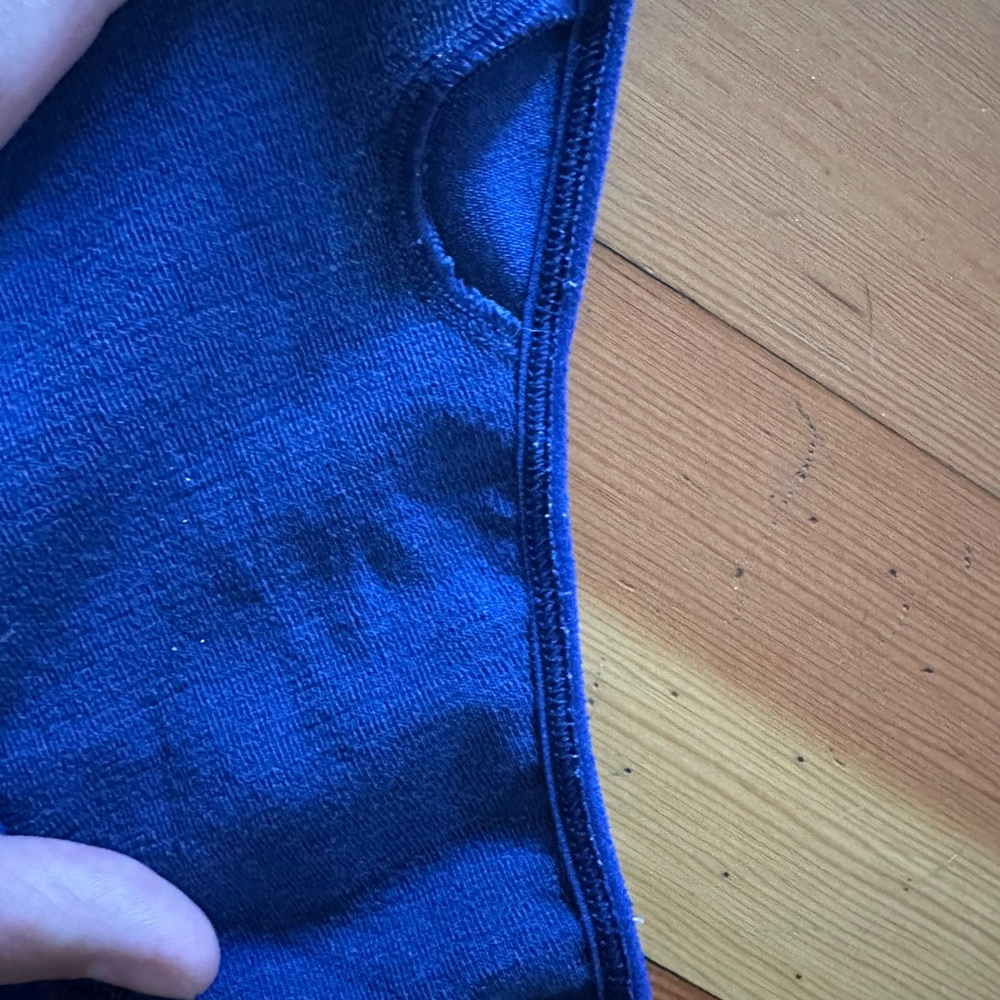 Branwyn Blue and Gray Racerback Bra - Picture 2 of 5